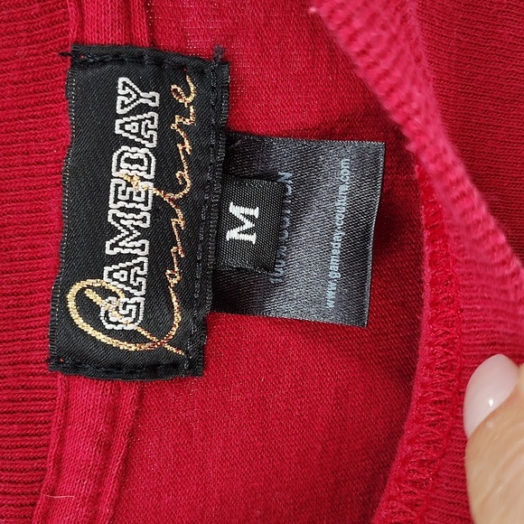 GameDay Couture OU Sooners Tee Elbow Patches Schooner Long Sleeve - Picture 2 of 5